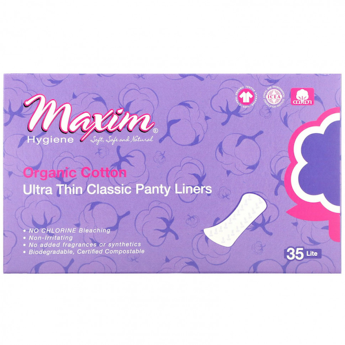 Maxim Hygiene Products, Ультратонкие классические ежедневные прокладки из органического хлопка, для незначительных выделений, 35 шт. #1