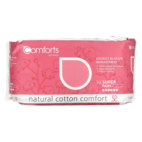 Cottons, Натуральный хлопок, супер, 10 подушечек #1