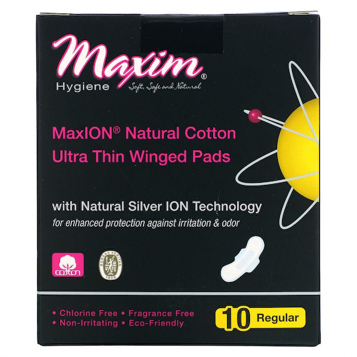 Maxim Hygiene Products, ультратонкие прокладки с крылышками, с технологией Natural Silver ION, обычные, 10 шт. #1