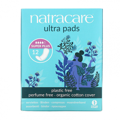 Natracare, Ultra, прокладки , поверхность из органического хлопка, супер плюс, 12 штук #1