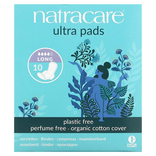 Natracare, Ultra, прокладки, поверхность из органического хлопка, длинные, 10 штук #1