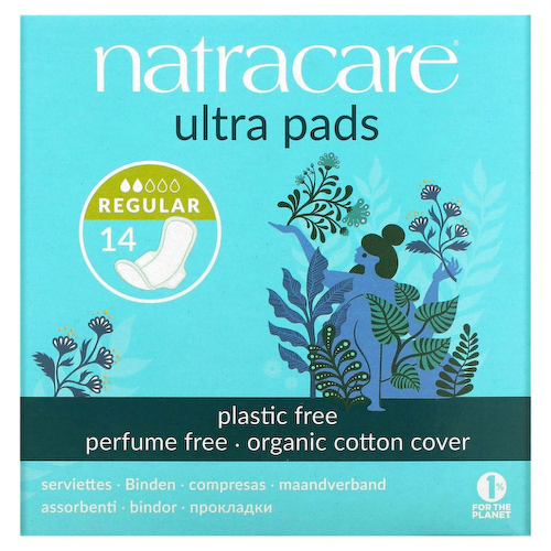Natracare, Ultra, прокладки с поверхностью из органического хлопка, Regular, 14 шт. #1