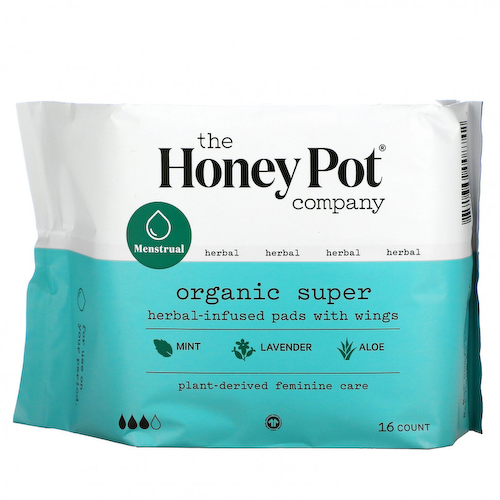 The Honey Pot Company, Органические прокладки с крыльями на травах, 16 шт. #1