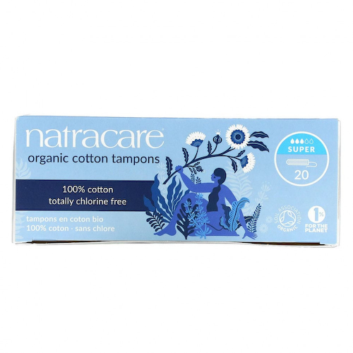 Natracare, Super, тампоны из органического хлопка, 20 штук #1