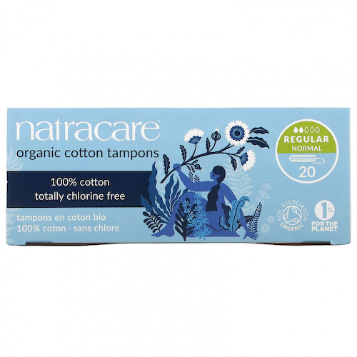 Natracare, тампоны из органического хлопка, Normal, 20 штук #1