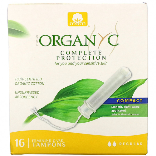 Organyc, органические тампоны, компактные, обычные, 16 штук #1