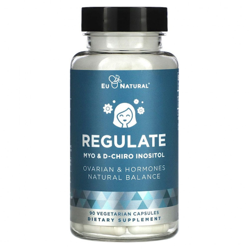Eu Natural, Regulate, MYO и D-хиро инозитол, 90 вегетарианских капсул #1