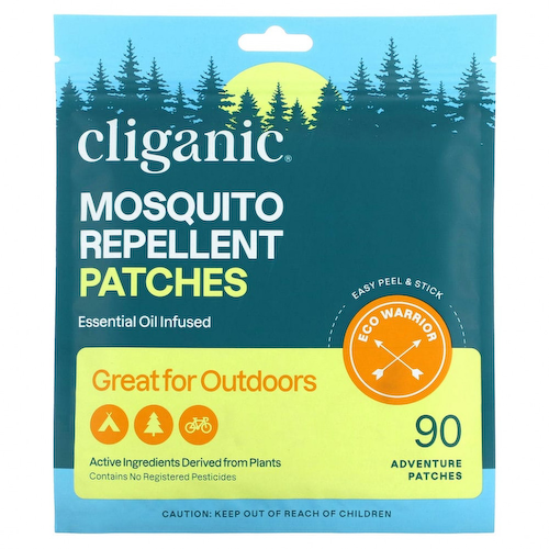 Cliganic, Кемпинг-патчи от комаров, с эфирным маслом, 90 шт. #1