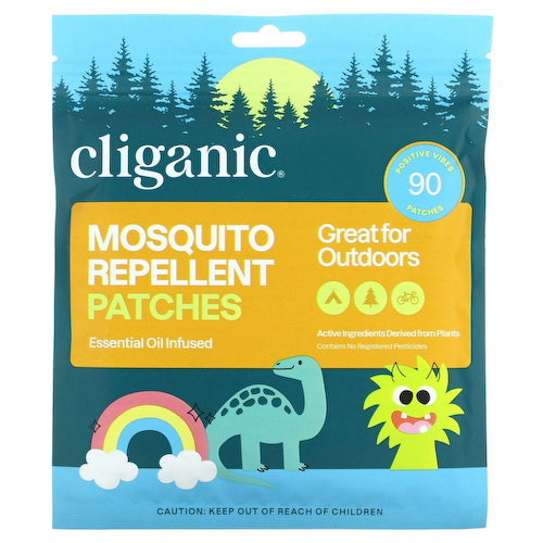 Cliganic, Средство от комаров, патчи Positive Vibes, с эфирным маслом, 90 патчей #1