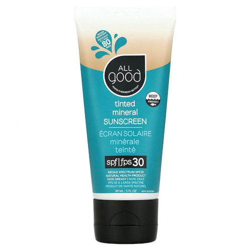 All Good Products, Минеральное солнцезащитное средство с тонирующим эффектом, SPF 30, 89 мл (3 жидк. Унции) #1