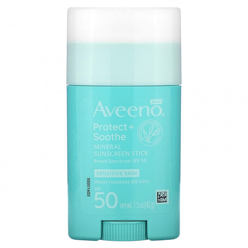 Aveeno, Минеральный солнцезащитный стик Protect + Soothe, SPF 50, без отдушек, 42 г (1,5 унции) #1