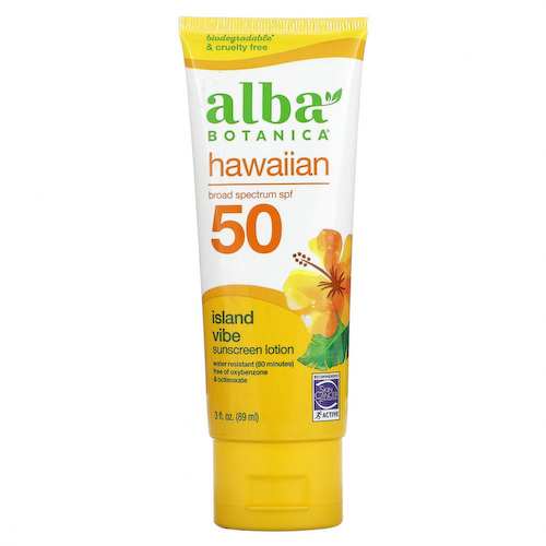 Alba Botanica, Натуральное гавайское солнцезащитное средство, SPF 45, 113 г (4 унции) #1