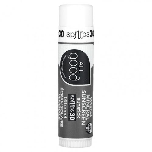 All Good Products, Минеральное солнцезащитное средство, солнцезащитный крем, SPF 30, кокос, 17 г (0,6 унции) #1