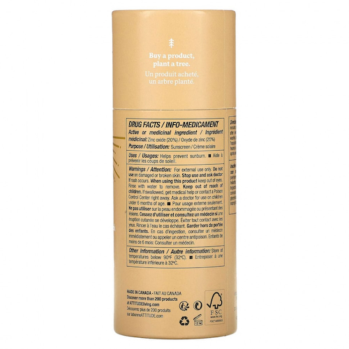 ATTITUDE, Минеральный солнцезащитный стик с тонирующим эффектом, SPF 30, без запаха, 85 г (3 унции) #1