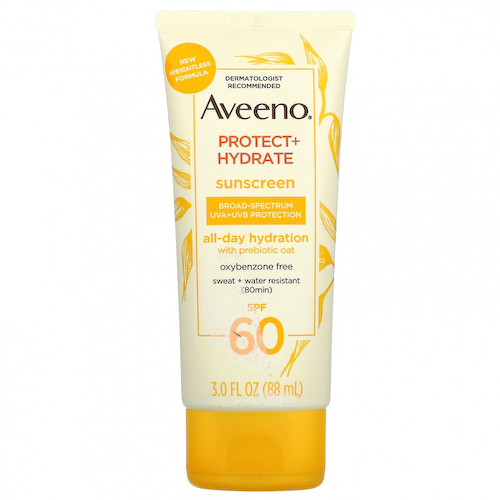 Aveeno, Protect + Hydrate, Солнцезащитный крем, SPF 60, 3 жидких унции (88 мл) #1