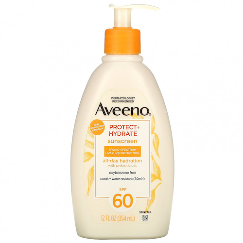Aveeno, Protect + Hydrate, солнцезащитный крем, SPF 60, 354 мл (12 жидк. Унций) #1
