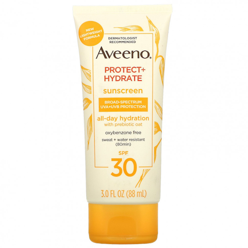 Aveeno, Солнцезащитное средство для защиты и увлажнения, SPF 30, 88 мл (3 жидк. Унции) #1