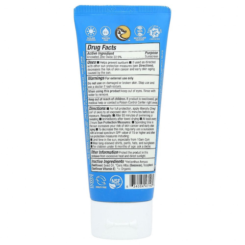 Badger Company, Sport, минеральный крем от загара, SPF 40, без запаха, 87 мл (2,9 жидк. унции) #1