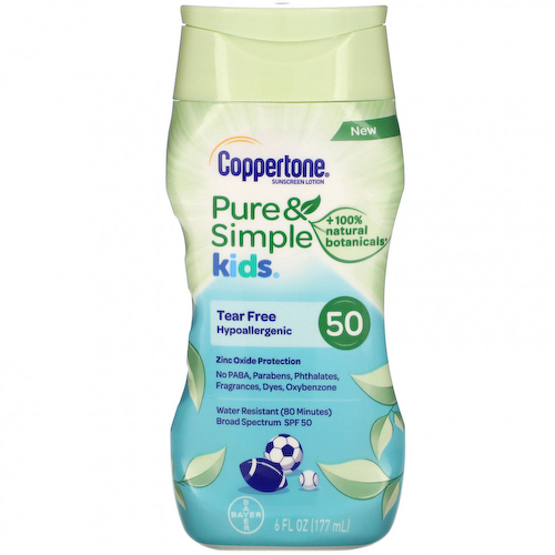 Coppertone, Pure & Simple, солнцезащитный лосьон для детей, SPF 50, 177 мл (6 жидк. унций) #1
