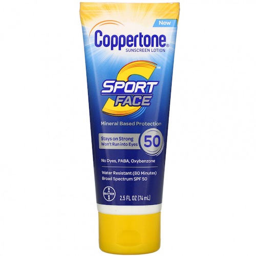 Coppertone, Sport Face, солнцезащитный лосьон, SPF 50, 74 мл (2,5 жидк. Унции) #1