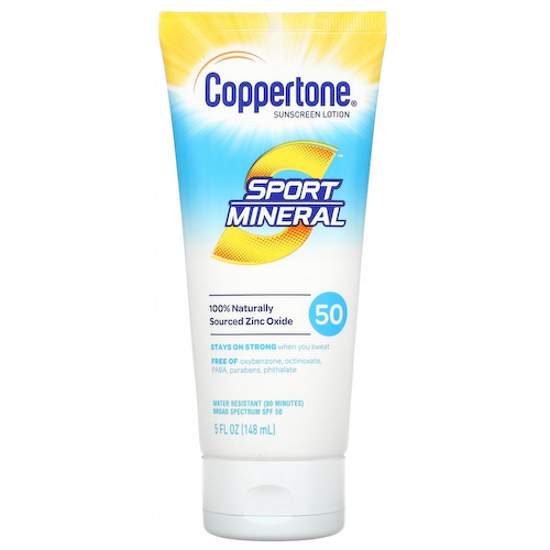 Coppertone, Sport Mineral, солнцезащитный лосьон, SPF 50, 5 жидких унций (148 мл) #1