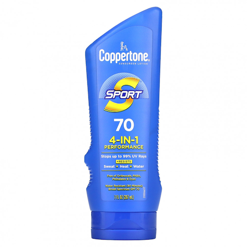Coppertone, Sport, солнцезащитный лосьон, эффективность 4-в-1, SPF 70, 207 мл (7 жидк. Унций) #1