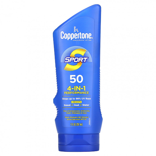 Coppertone, Sport, солнцезащитный лосьон, эффективность 4-в-1, SPF 50, 207 мл (7 жидк. Унций) #1