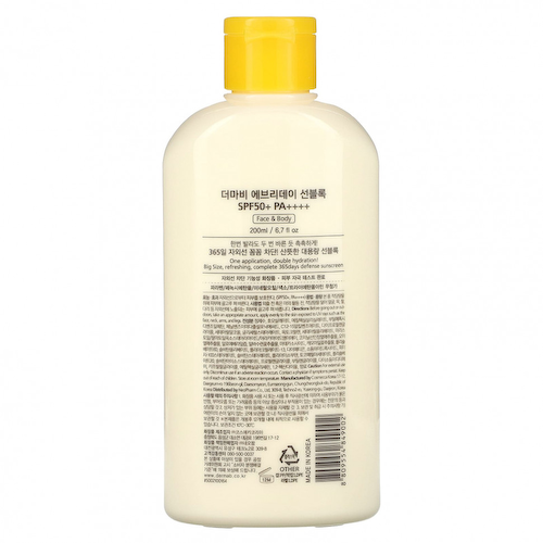 Derma:B, Everyday Sun Block, SPF 50+ PA ++++, 200 мл (6,7 жидк. Унции) #1