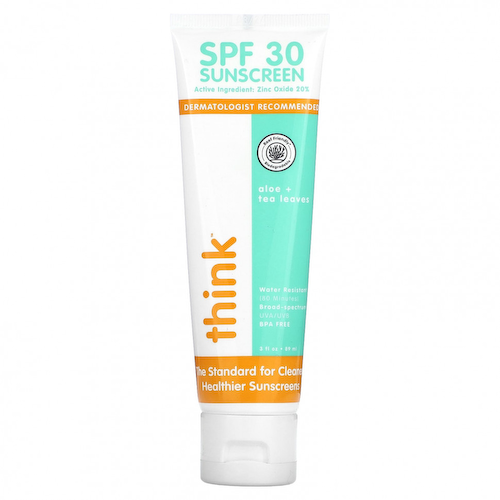 Think, Солнцезащитное средство, SPF 30, алоэ и чайные листья, 89 мл (3 жидк. Унции) #1