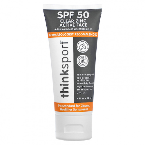 Think, Thinksport, активный цинк для лица, SPF 50, 59 мл (2 жидк. Унции) #1