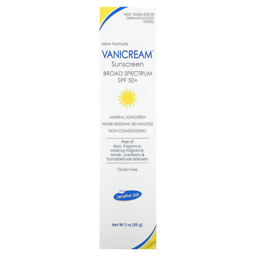 Vanicream, Солнцезащитное средство, для чувствительной кожи, SPF 50+, 85 г (3 унции) #1
