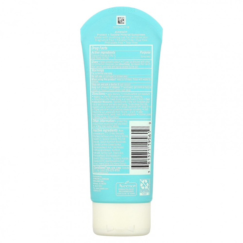 Aveeno, Минеральное солнцезащитное средство для защиты и успокоения, SPF 30, 88 мл (3 жидк. Унции) #1