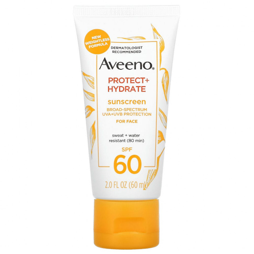 Aveeno, Protect + Hydrate, солнцезащитное средство, для лица, SPF 60, 60 мл (2 жидк. Унции) #1