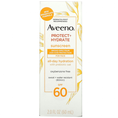 Aveeno, Protect + Hydrate, солнцезащитное средство, для лица, SPF 60, 60 мл (2 жидк. Унции) #1