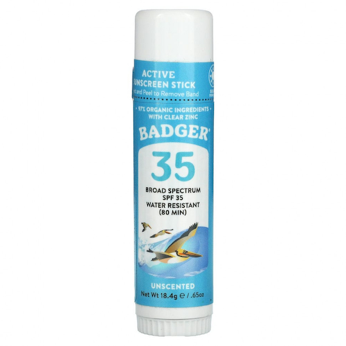 Badger Company, стик для лица, натуральное минеральное солнцезащитное средство, SPF 35, без запаха, 18,4 г (0,65 унции) #1