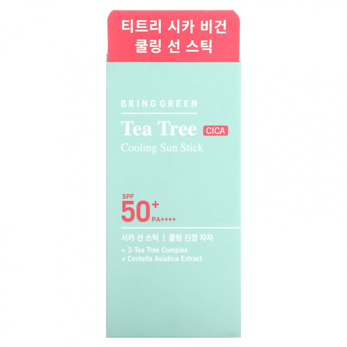 Bring Green, Охлаждающий солнцезащитный стик Tea Tree CICA, SPF 50+ PA ++++, 22 г (0,77 унции) #1
