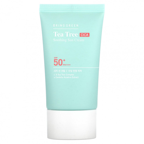 Bring Green, Успокаивающий солнцезащитный крем Tea Tree CICA, SPF 50+ PA ++++, 50 мл (1,69 жидк. Унции) #1