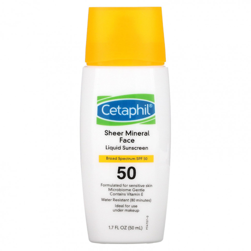 Cetaphil, Минеральное жидкое солнцезащитное средство для лица, SPF 50, 50 мл (1,7 жидк. Унции) #1
