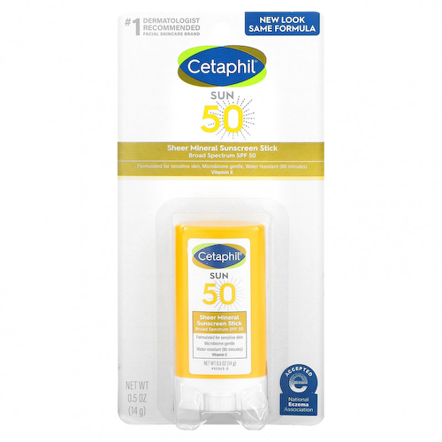 Cetaphil, Минеральный солнцезащитный стик-стик, SPF 50, 14 г (0,5 унции) #1