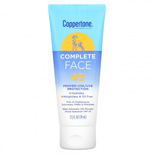 Coppertone, Солнцезащитный лосьон для лица, SPF 45, 74 мл (2,5 жидк. Унции) #1