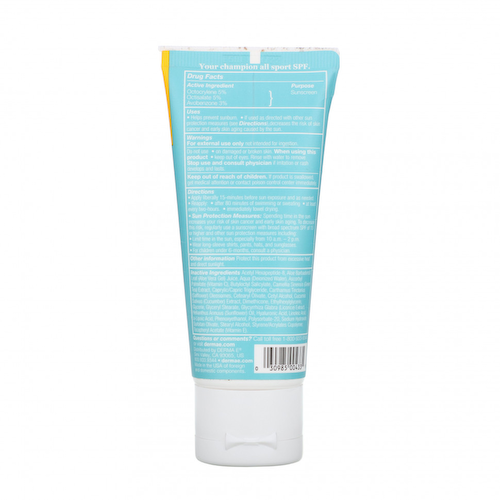 Derma E, All Sport Performance Face Sunscreen, солнцезащитное средство с SPF 30, спортивная серия, охлаждающие алоэ и огурец, 59 мл (2 жидк. унции) #1