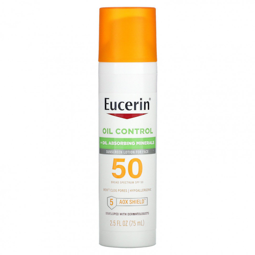 Eucerin, Oil Control, легкий солнцезащитный лосьон для лица, SPF 50, 75 мл (2,5 жидк. Унции) #1