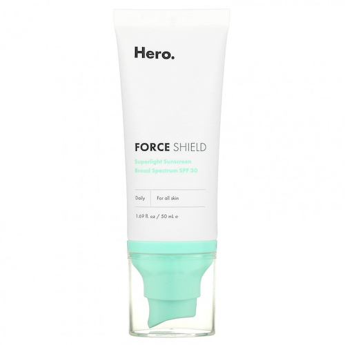 Hero Cosmetics, Force Shield, сверхлегкое солнцезащитное средство, SPF 30, 50 мл (1,69 жидк. Унции) #1
