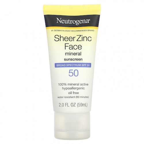 Neutrogena, Минеральное солнцезащитное средство для лица с прозрачным цинком, SPF 50, 59 мл (2 жидк. Унции) #1