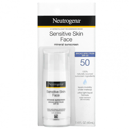 Neutrogena, минеральное солнцезащитное средство для чувствительной кожи лица, SPF 50, 40 мл (1,4 жидк. унции) #1