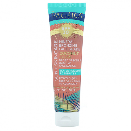 Pacifica, Sun + Skincare, минеральное бронзирующее средство для лица, SPF 30, кокосовое сияние, 50 мл (1,7 жидк. Унции) #1