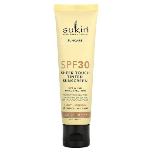 Sukin, Тонирующее солнцезащитное средство Sheer Touch, SPF30, светлый / средний, 60 мл (2,03 жидк. Унции) #1