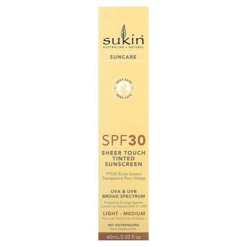 Sukin, Тонирующее солнцезащитное средство Sheer Touch, SPF30, светлый / средний, 60 мл (2,03 жидк. Унции) #1