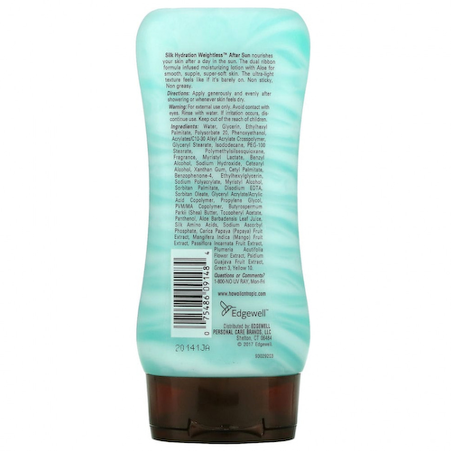 Hawaiian Tropic, Silk Hydration Weightless, невесомый увлажняющий лосьон после загара, кокос и папайя, 177 мл (6 жидк. унций) #1