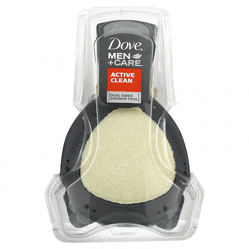 Dove, Men + Care, двусторонняя насадка для душа, Active Clean, 1 губка #1